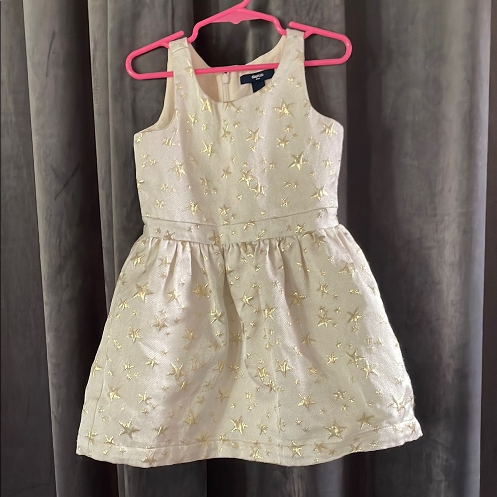 GAP Gold Sleeveless Scoop Neck Dress